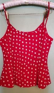 Red & White Polkadot Tank